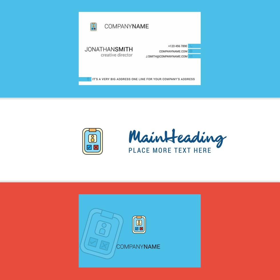 Beautiful Social media user profile Logo and business card vertical Design Vector