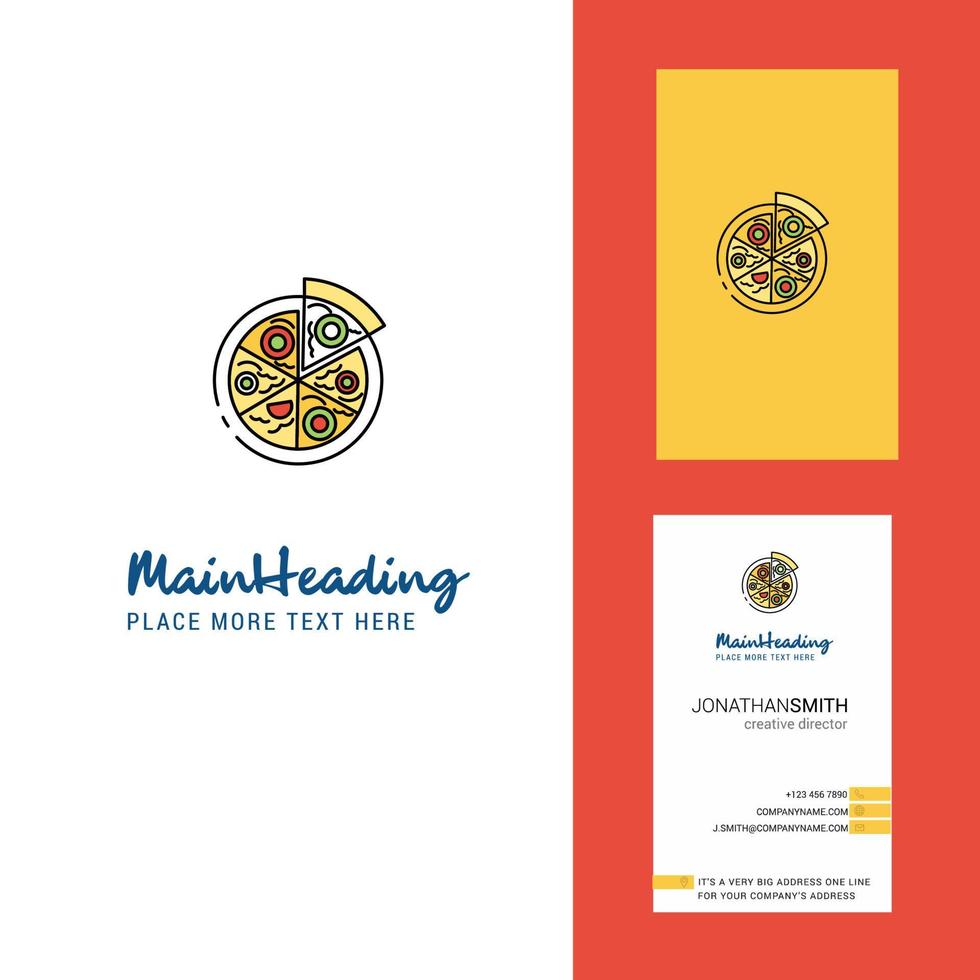 Pizza Creative Logo and business card vertical Design Vector