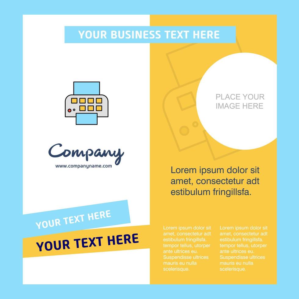 Printer Company Brochure Template Vector Busienss Template