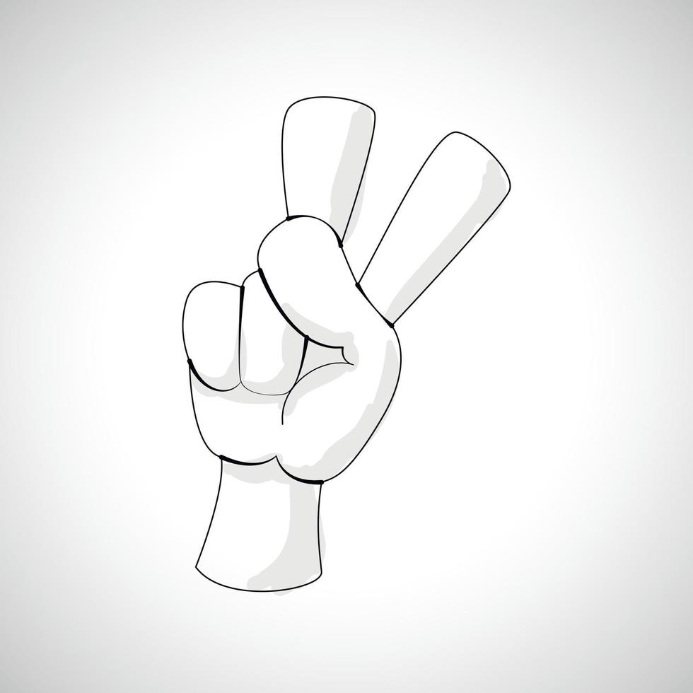 icono de la mano de cómics vector