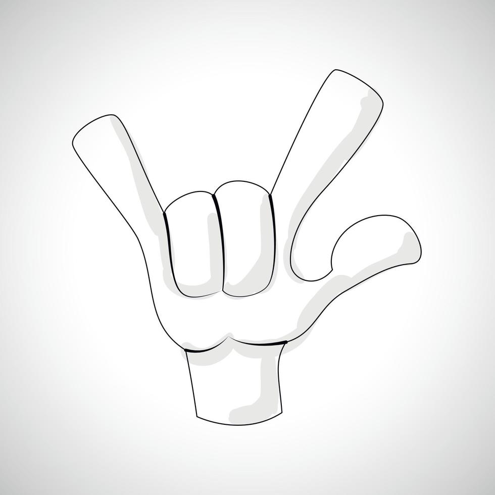 icono de la mano de cómics vector