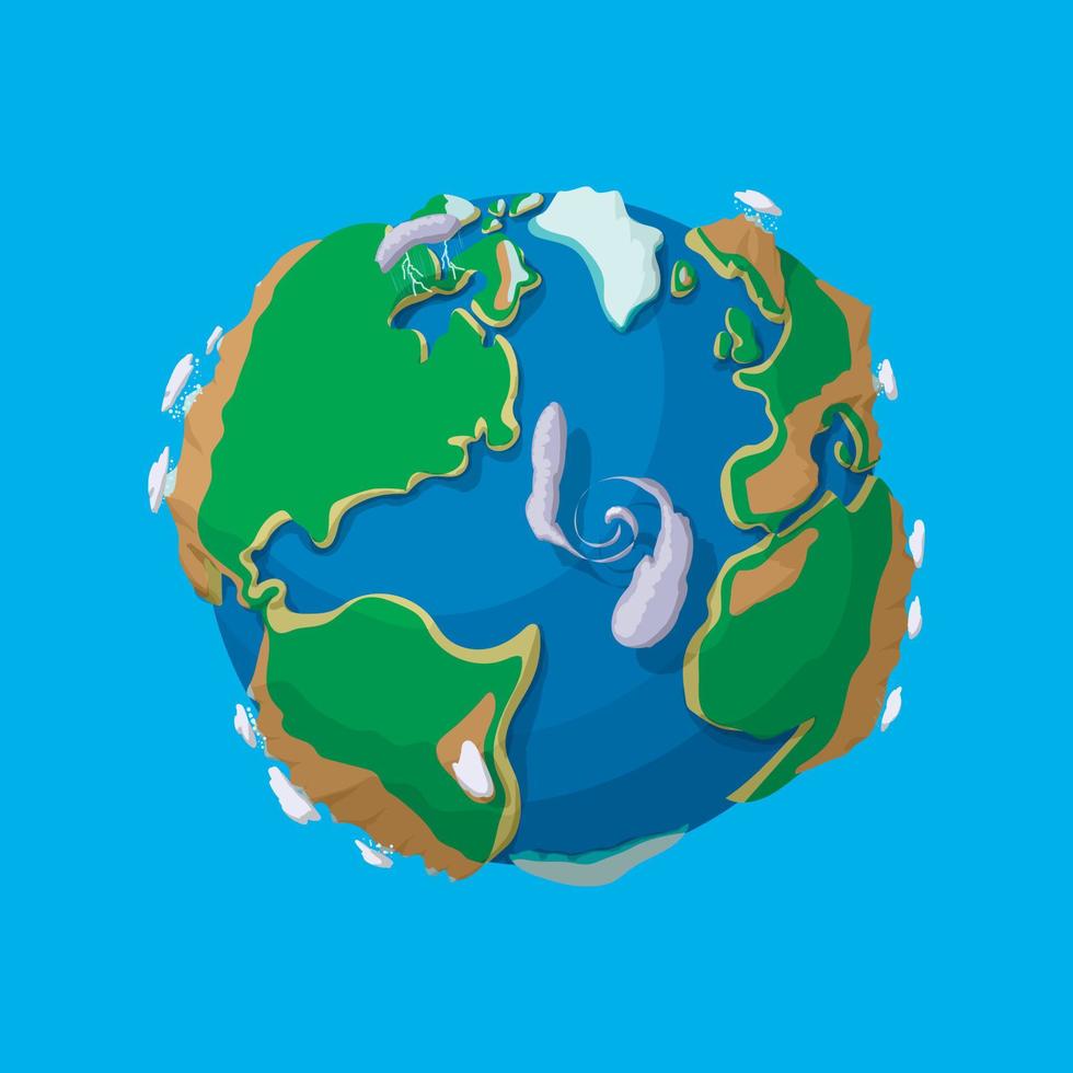 Cartoon earth isolated vector