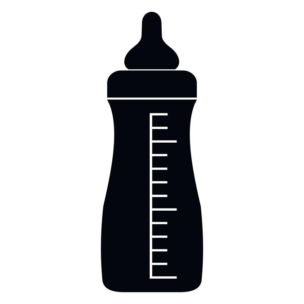 Baby milk bottle simple icon vector