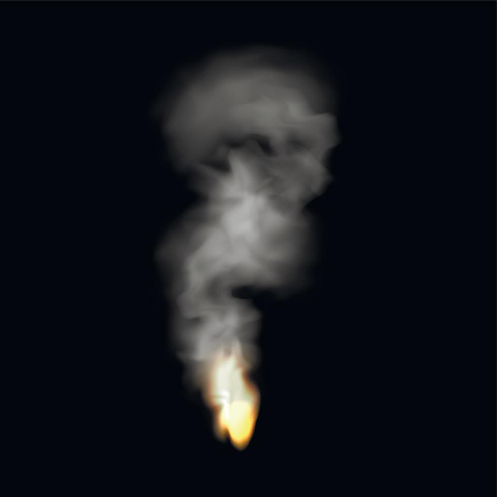símbolo de humo y fuego vector