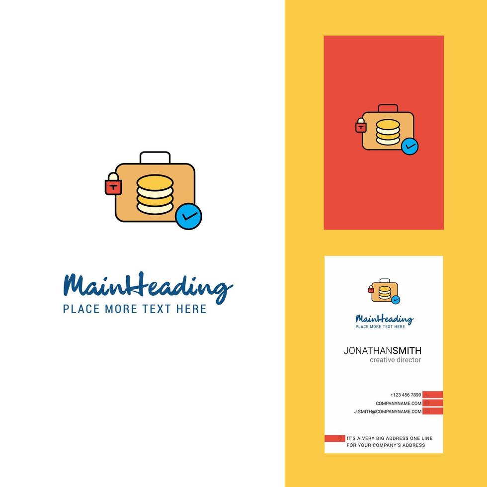 Database briefcase Creative Logo and business card vertical Design Vector