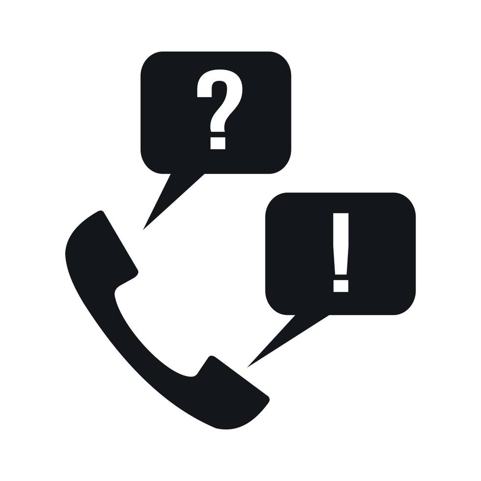 Handset with question and answer vector