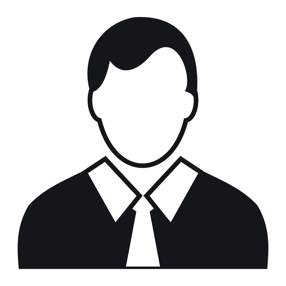 Worker avatar simple icon vector