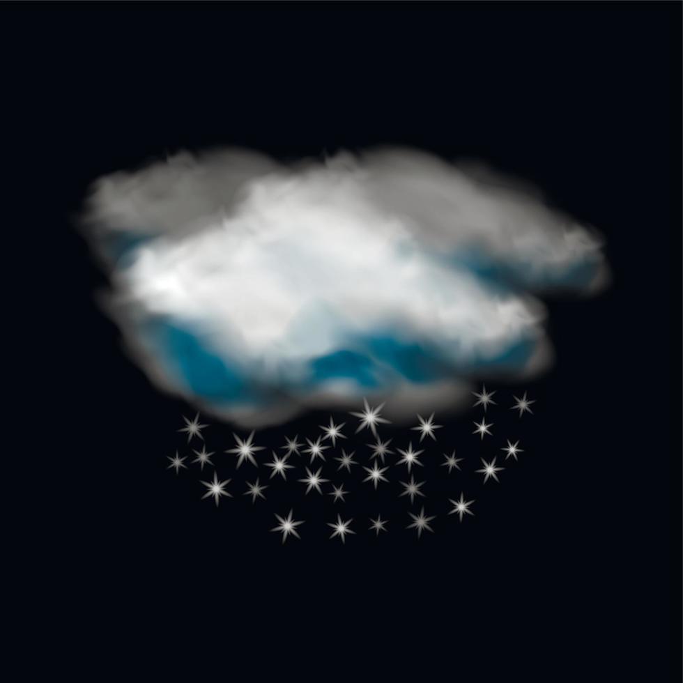 Cloud and snow icon vector