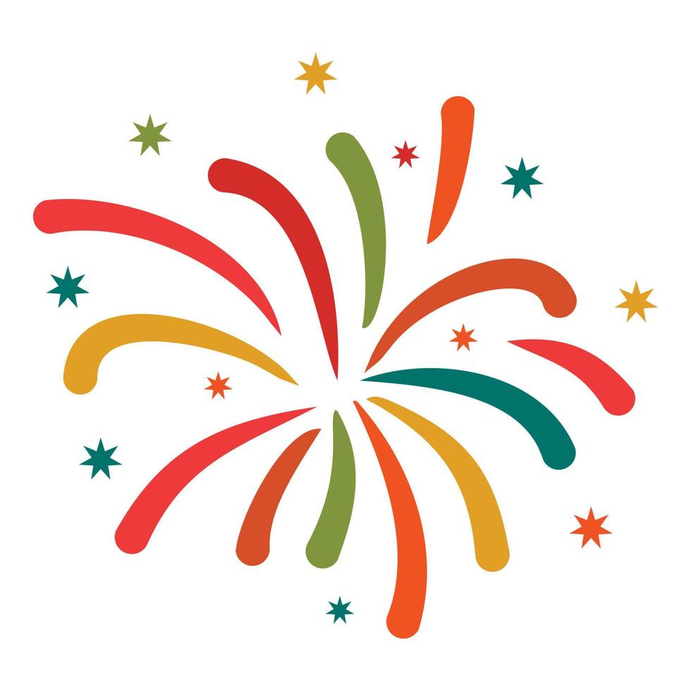 Firework icon flat vector. Event carnival vector