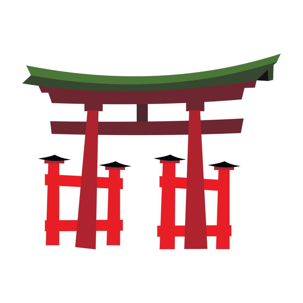 puerta de japón - puerta torii vector