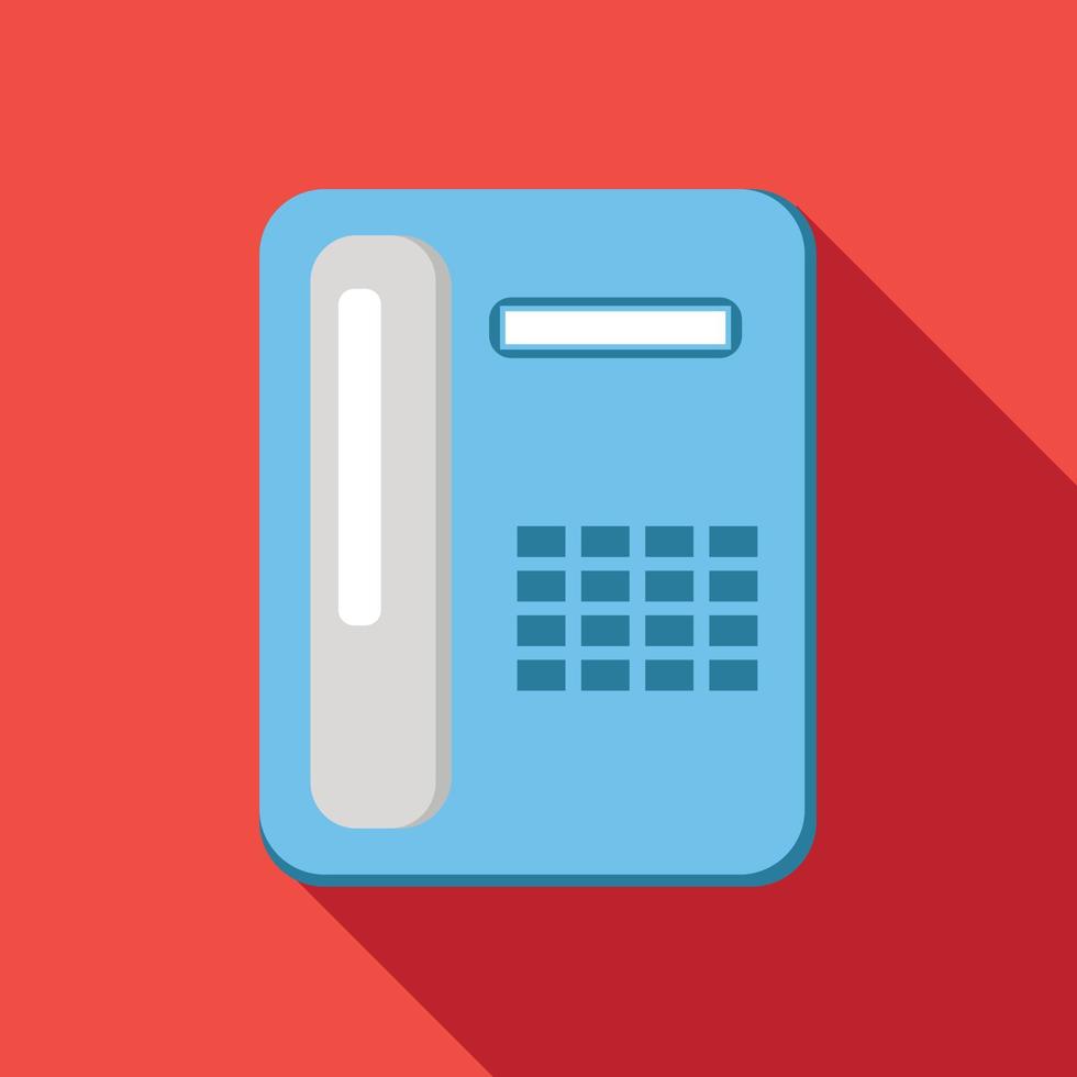 Office phone flat icon vector