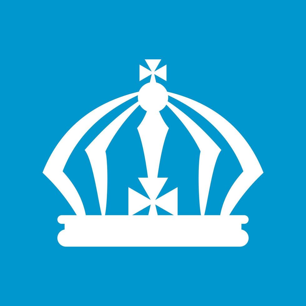 Crown white icon vector