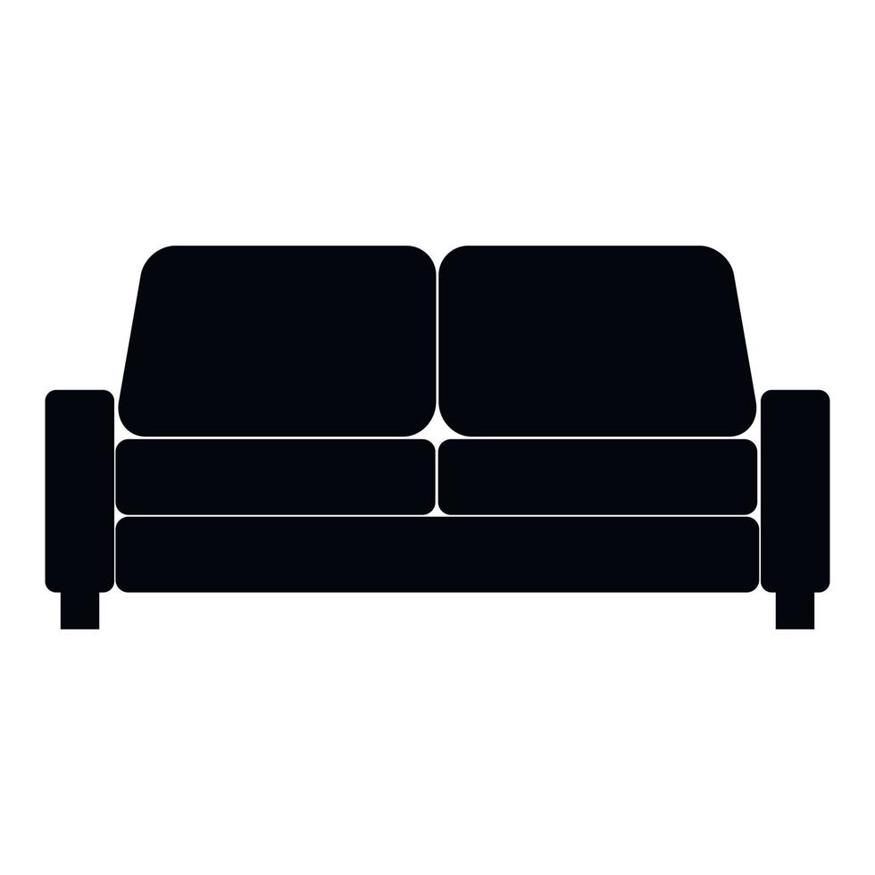 sofá muebles simple icono vector