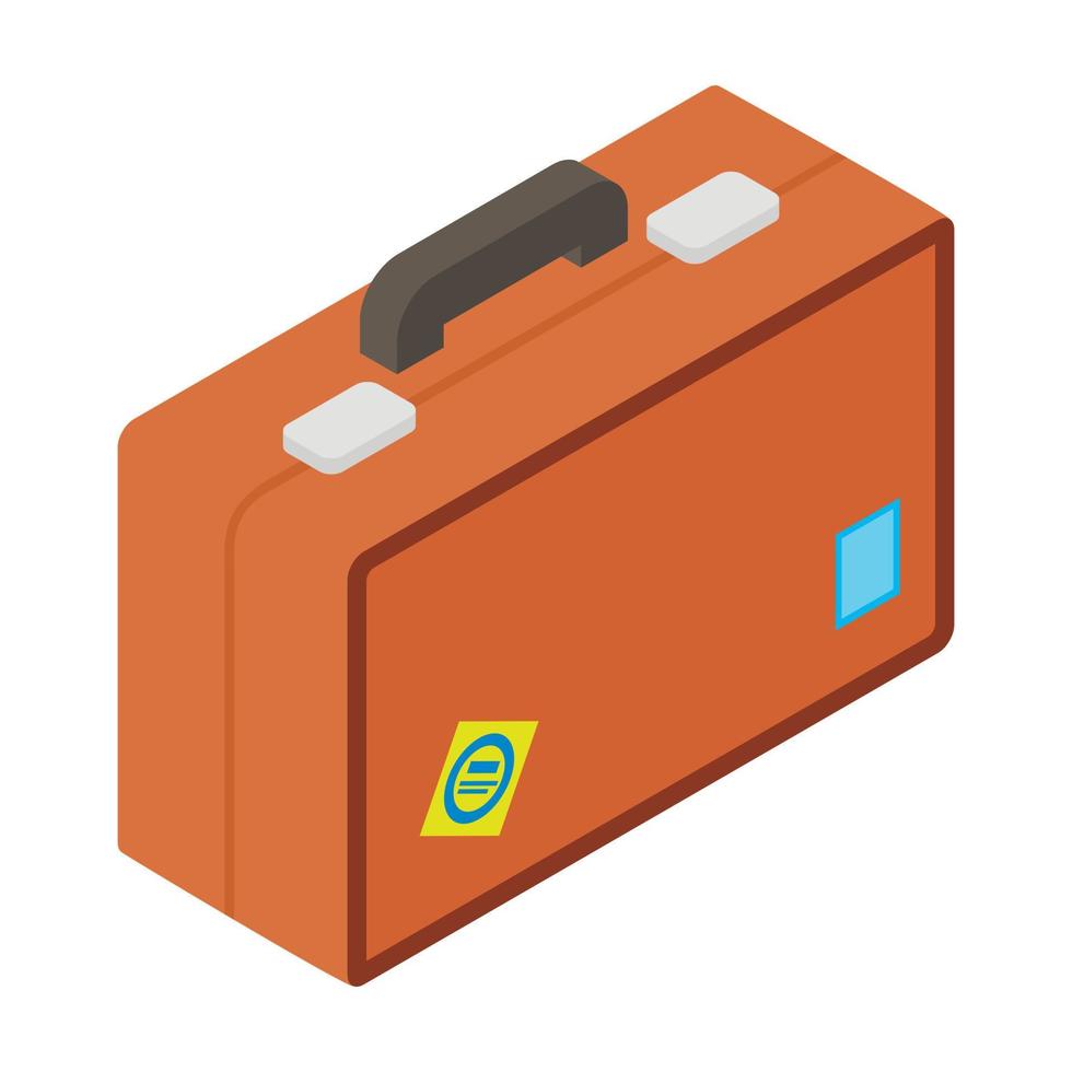 Tourist bag isometric 3d icon vector