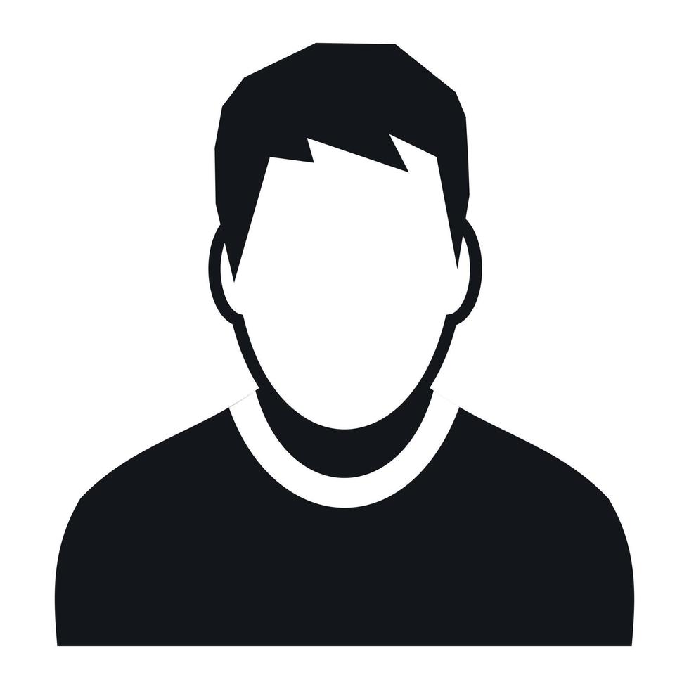 Boy avatar simple icon vector