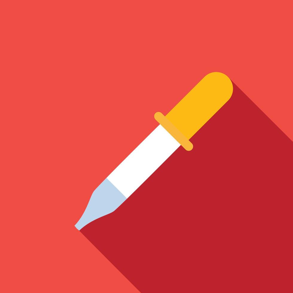 Pipette flat icon vector