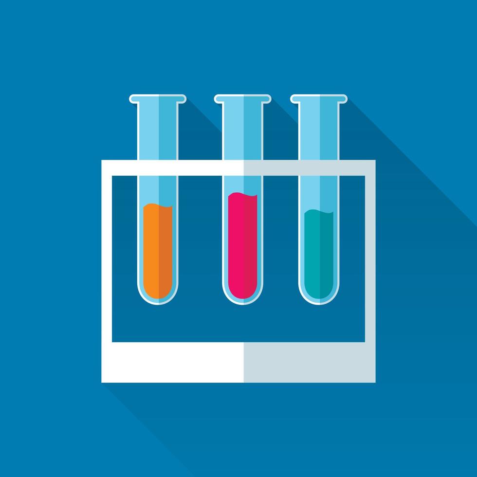 3 tubes with colored liquids vector