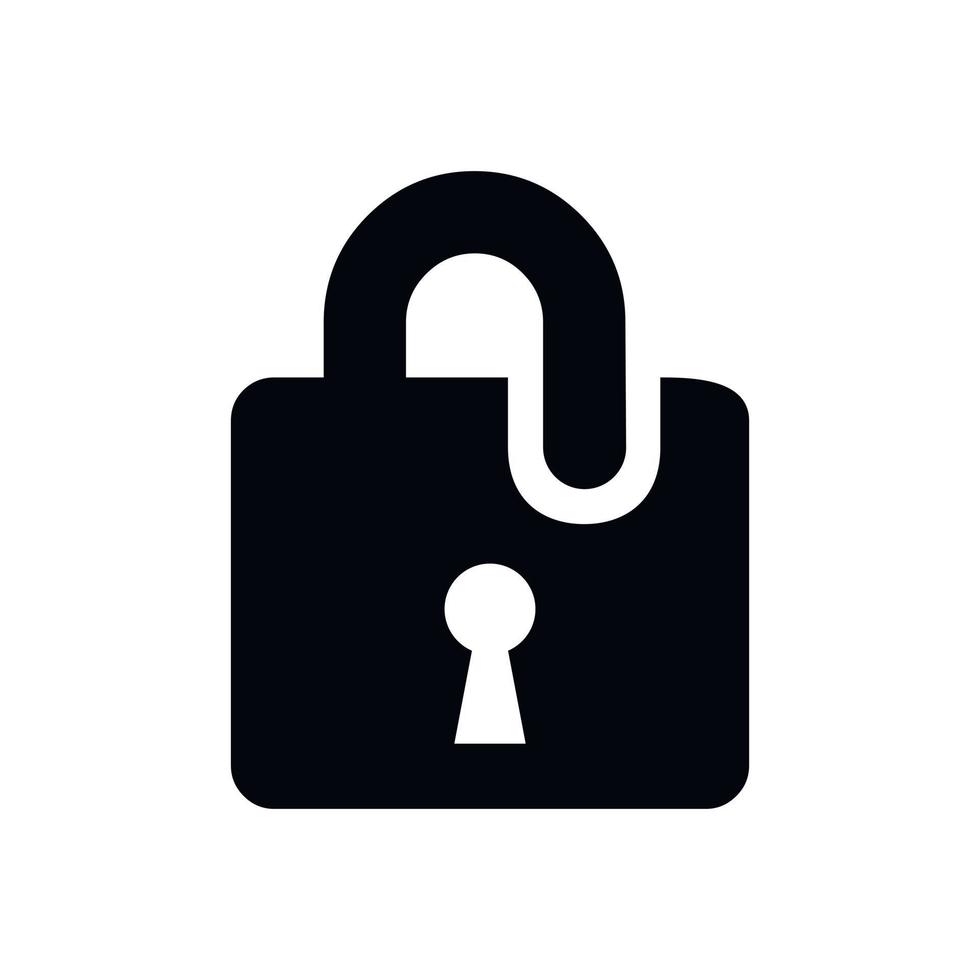 Lock simple icon vector