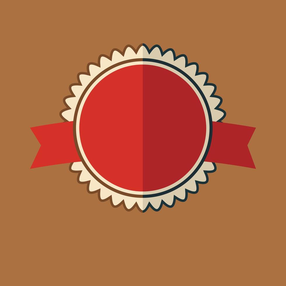 New red vintage badge vector