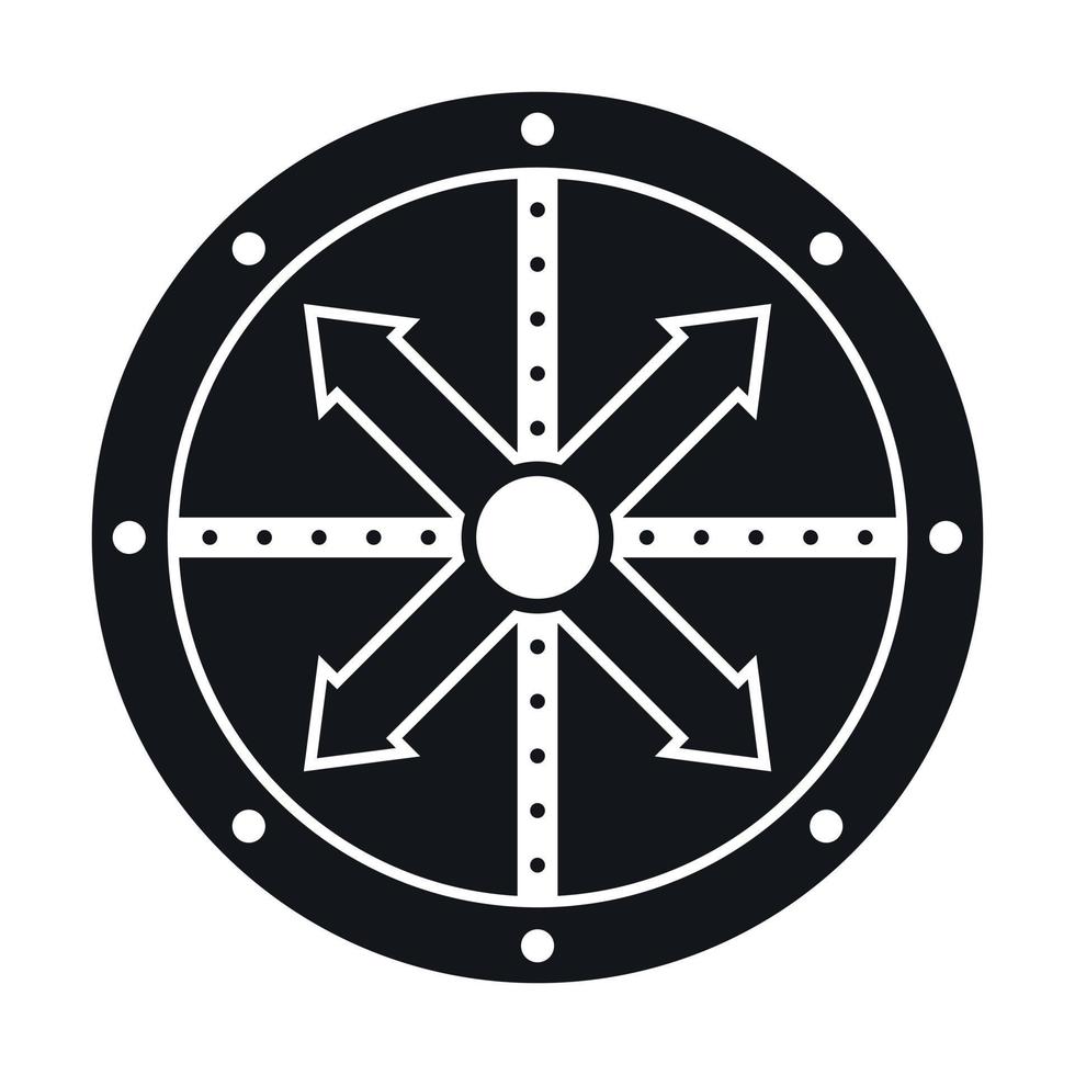 Fantasy shield icon simple vector. Medieval crest 14022118 Vector Art