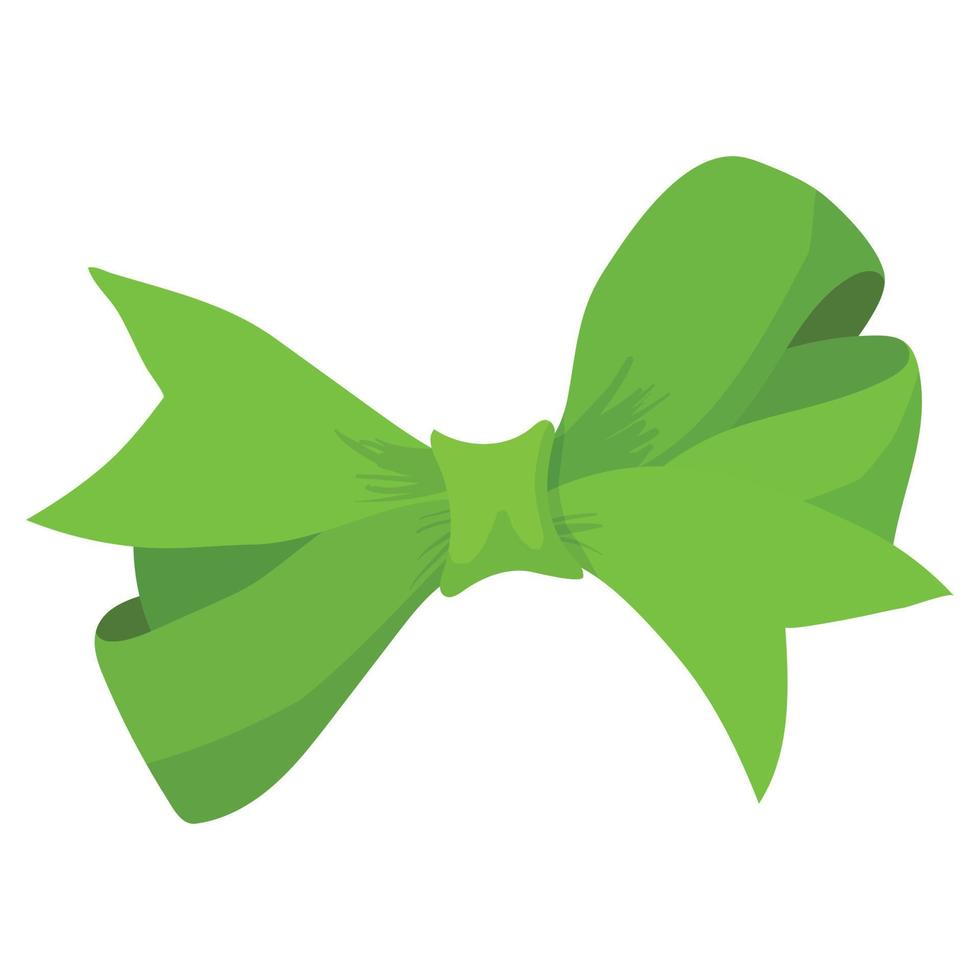 Cartoon bow green sign vector