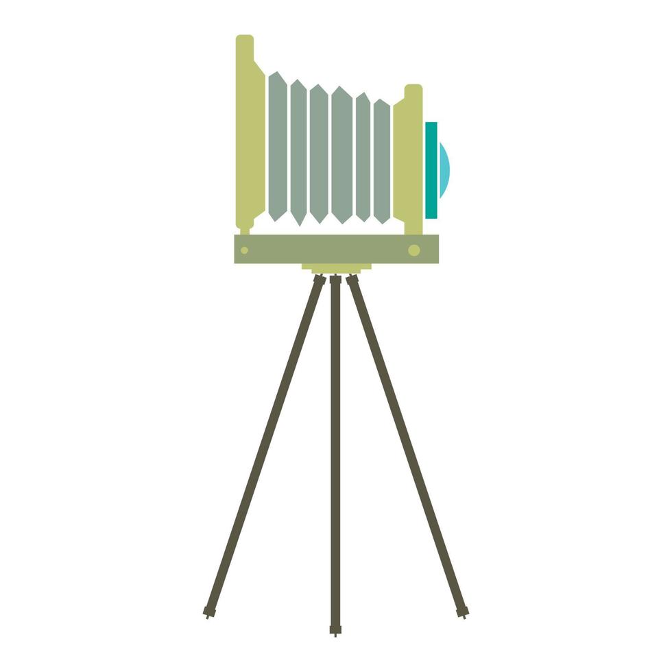New retro camera flat icon vector