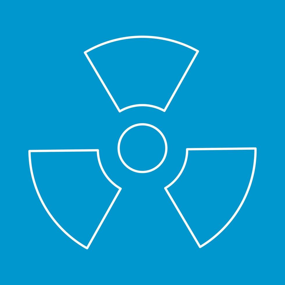 Radiation thin line icon vector
