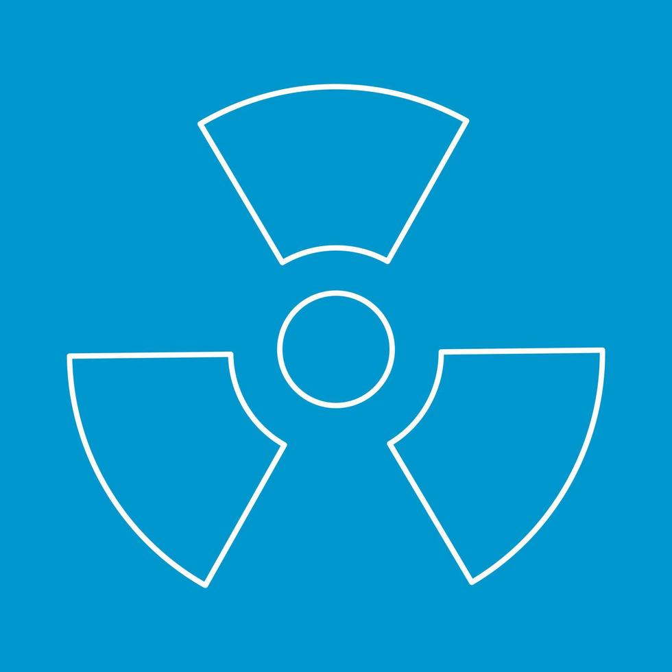 Radiation thin line icon vector