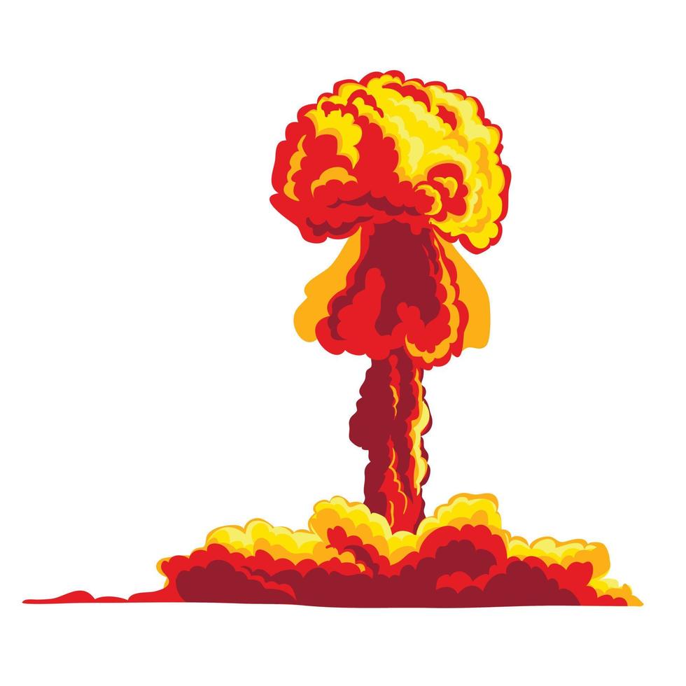 Mushroom cloud sign vector