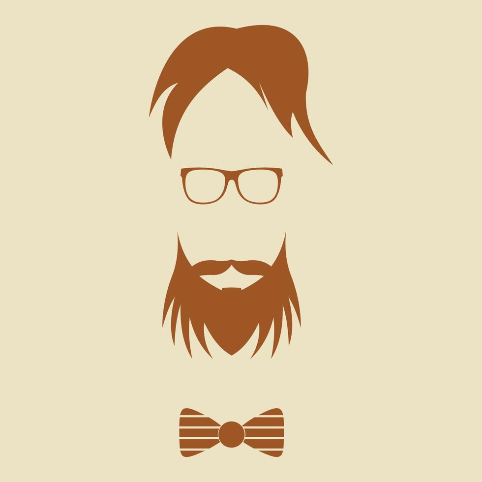 Hipster elements silhouette vector