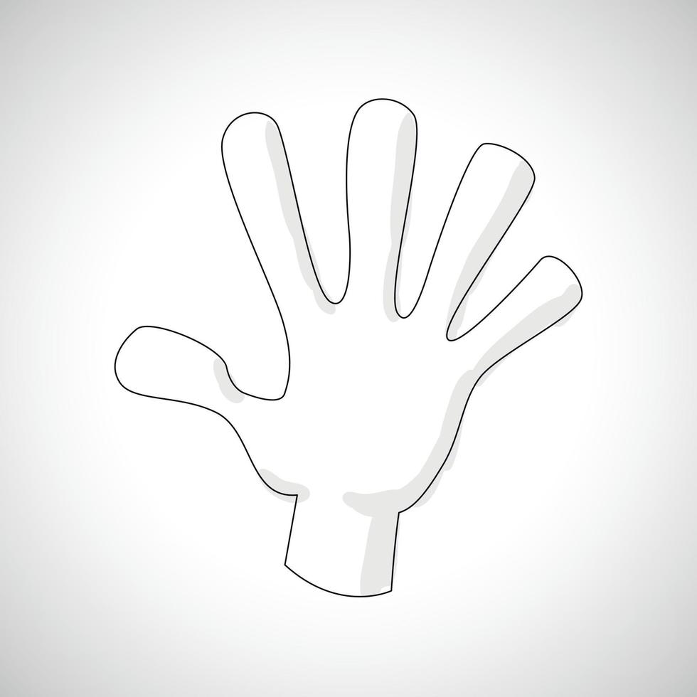 icono de la mano de cómics vector