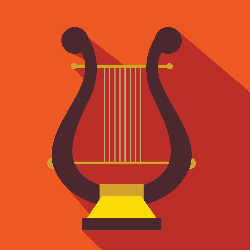 Lyre flat icon vector