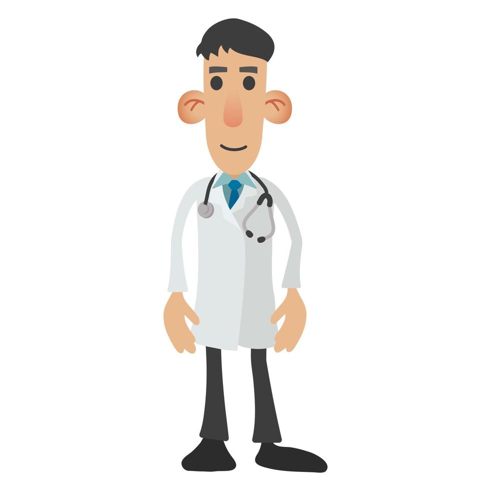 Doctor cartoon icon vector