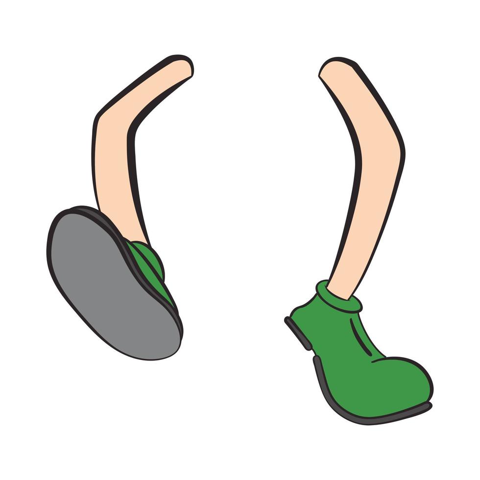 Cartoon reaching legs vector
