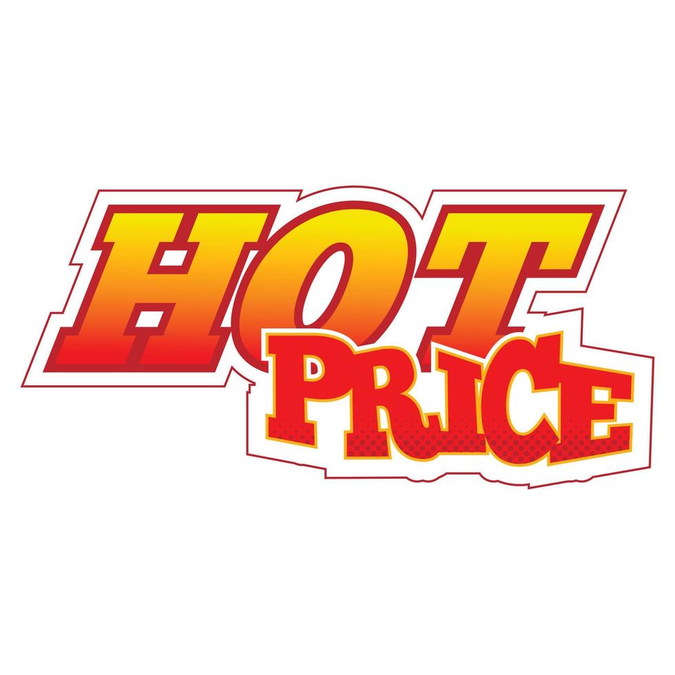 icono de cómics de precio caliente vector