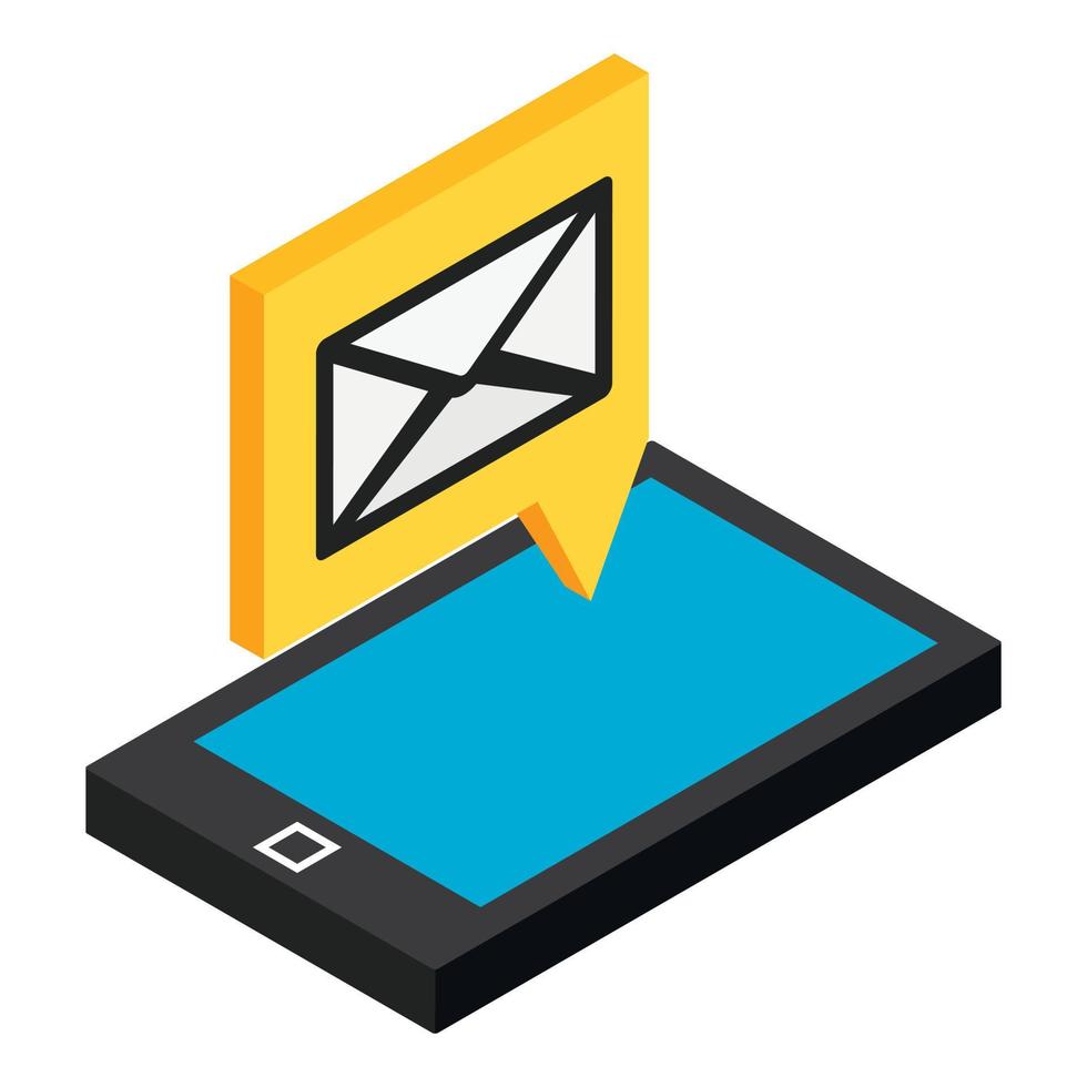 Sms isometric icon vector