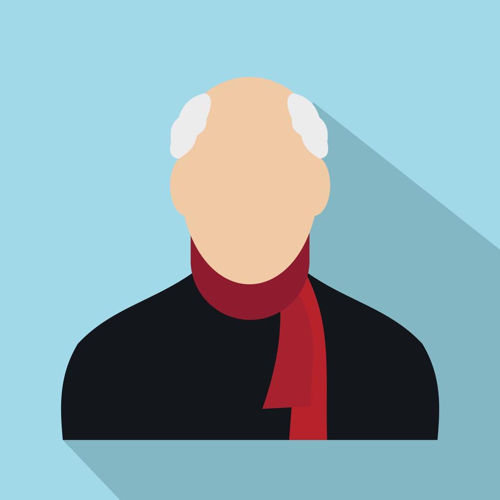 Old man avatar icon vector