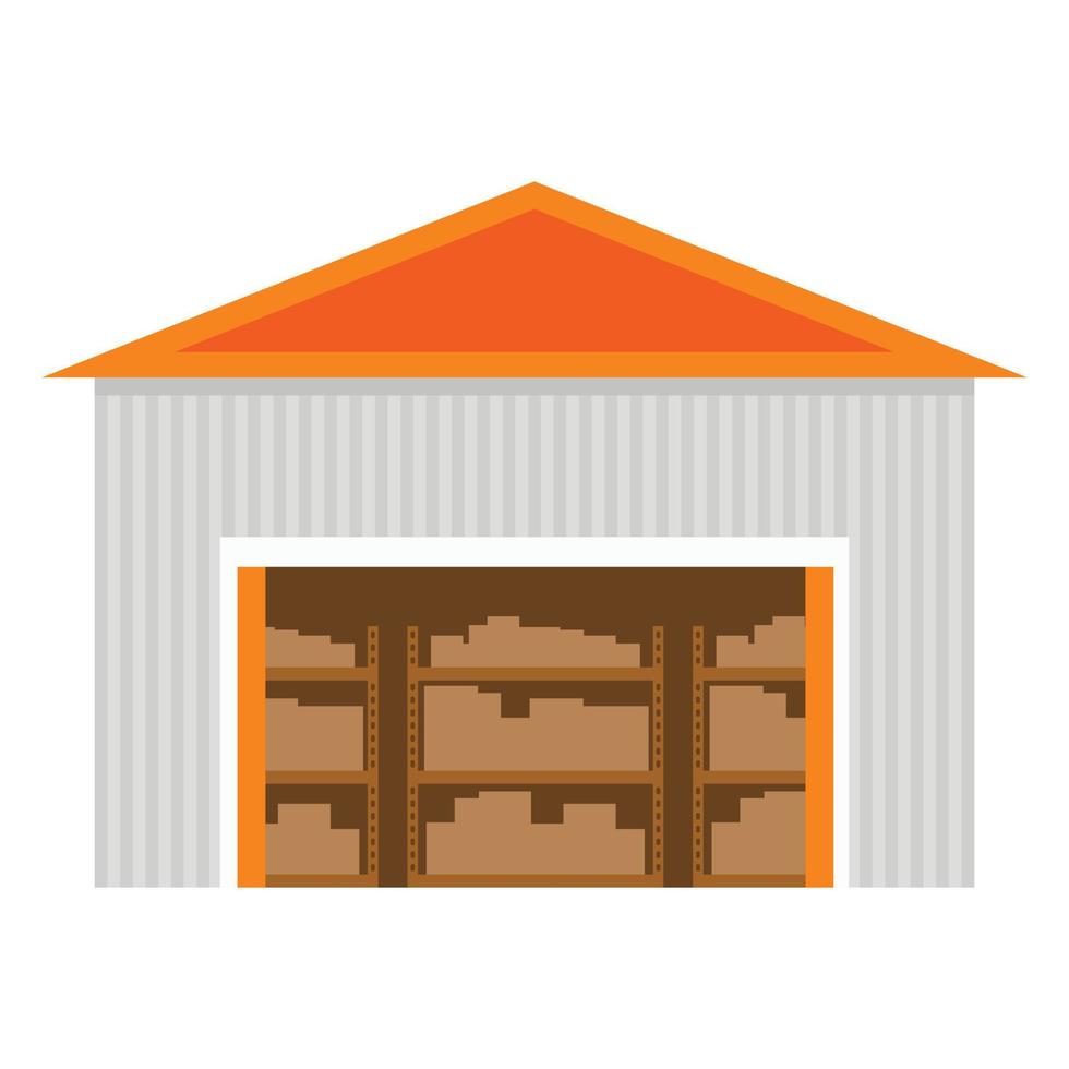 Warehouse flat icon vector