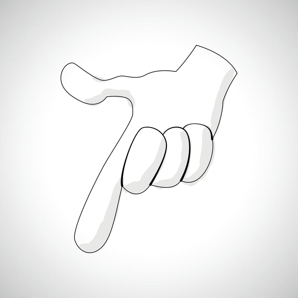 Comics Hand icon vector