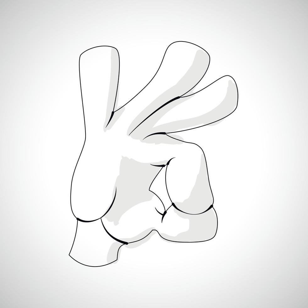 Comics Hand icon vector