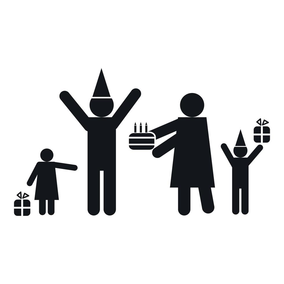 Birthday in family icon vector