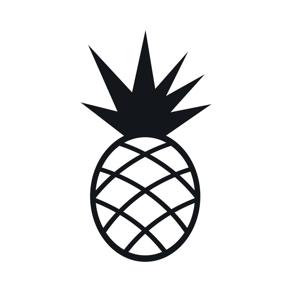 Pineapple simple icon vector