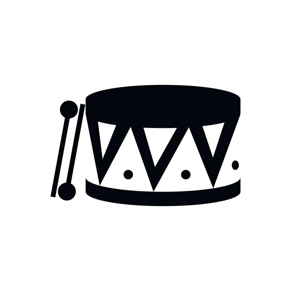 Drum black icon vector