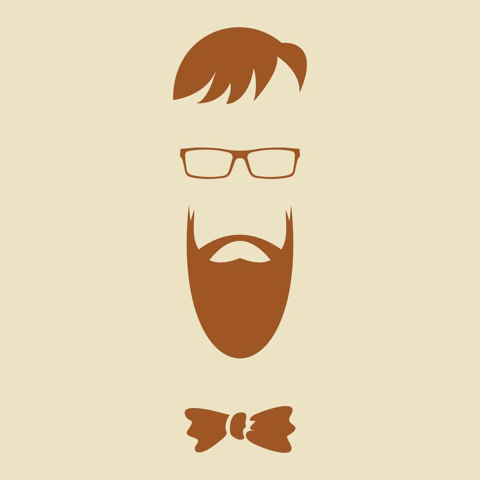 Hipster elements silhouette vector