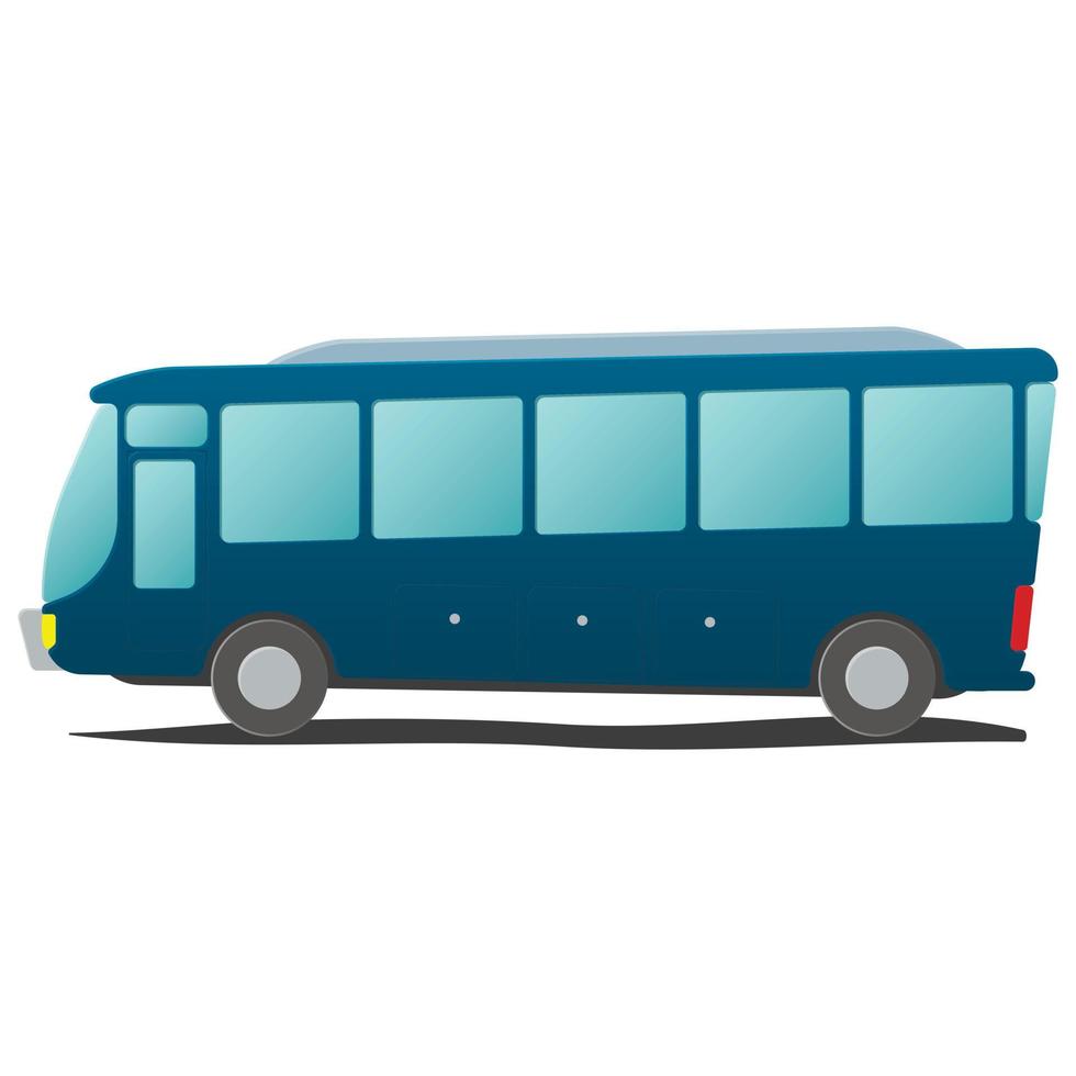 dibujos animados de transporte público de autobús vector