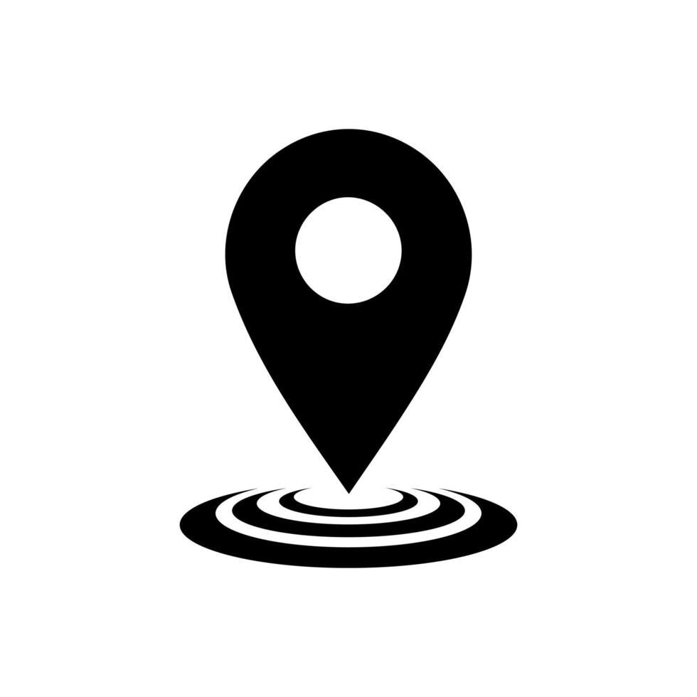 GPS icon vector logo design. Map pointer icon. Pin location symbol.