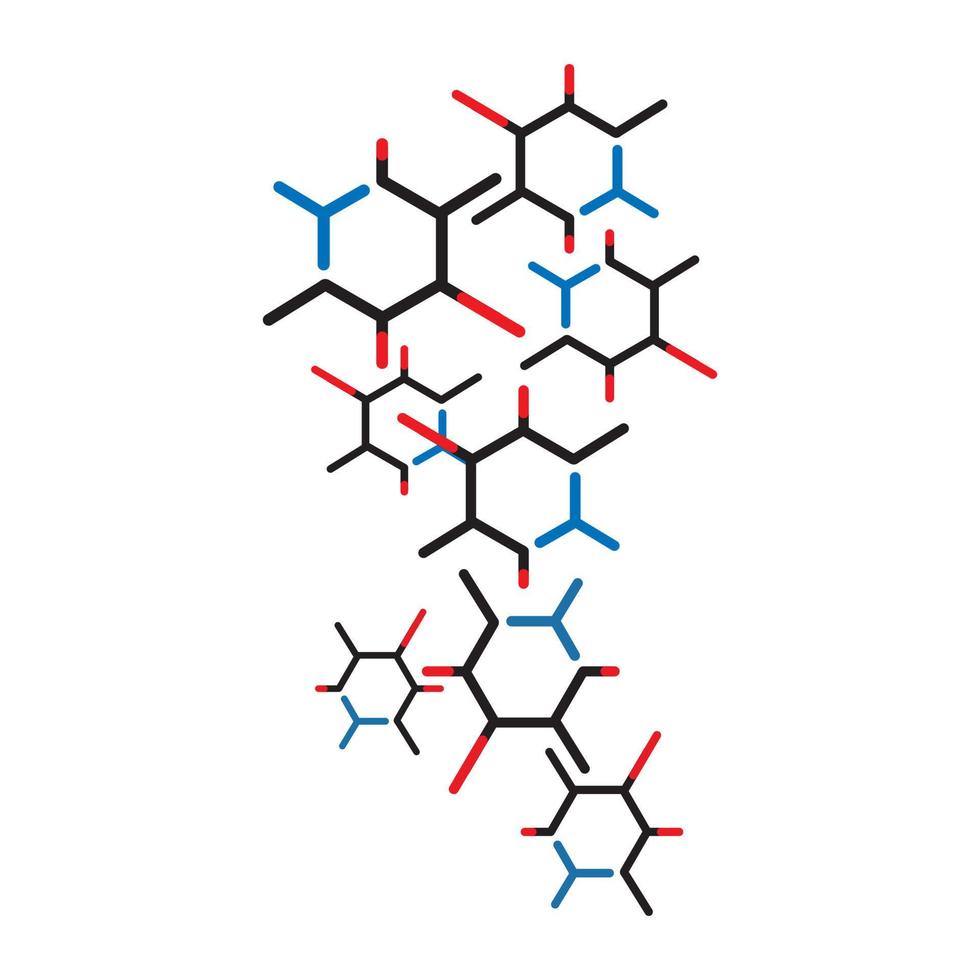 icono de vector de logotipo de molécula de nanotecnología de biotecnología de células neuronales