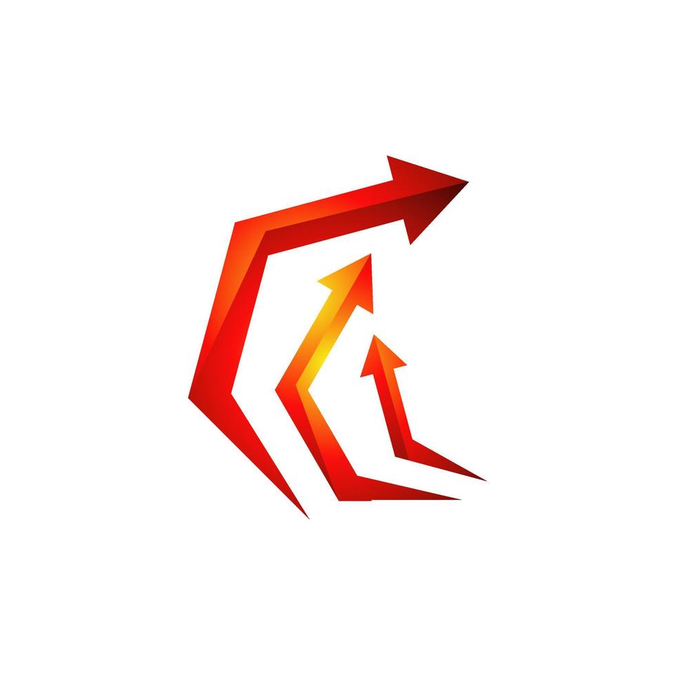 Stylish Abstract Arrow logo design vector icon template