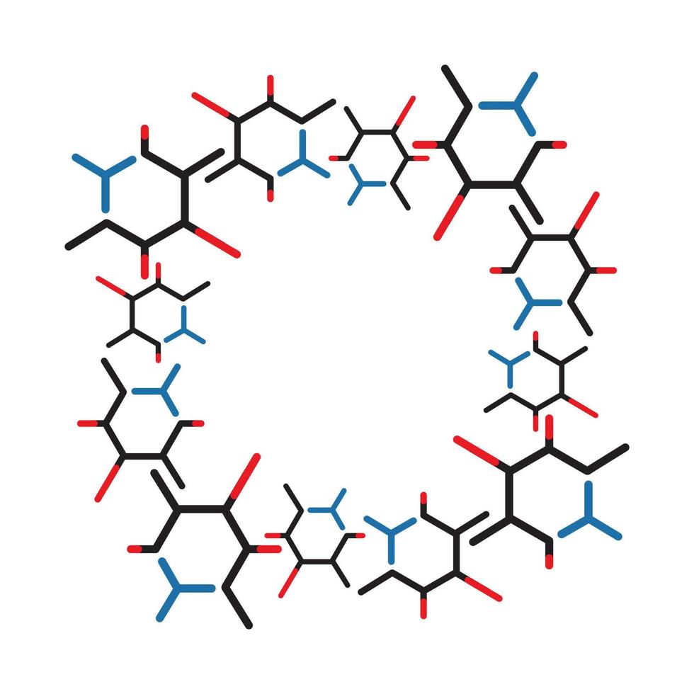 icono de vector de logotipo de molécula de nanotecnología de biotecnología de células neuronales
