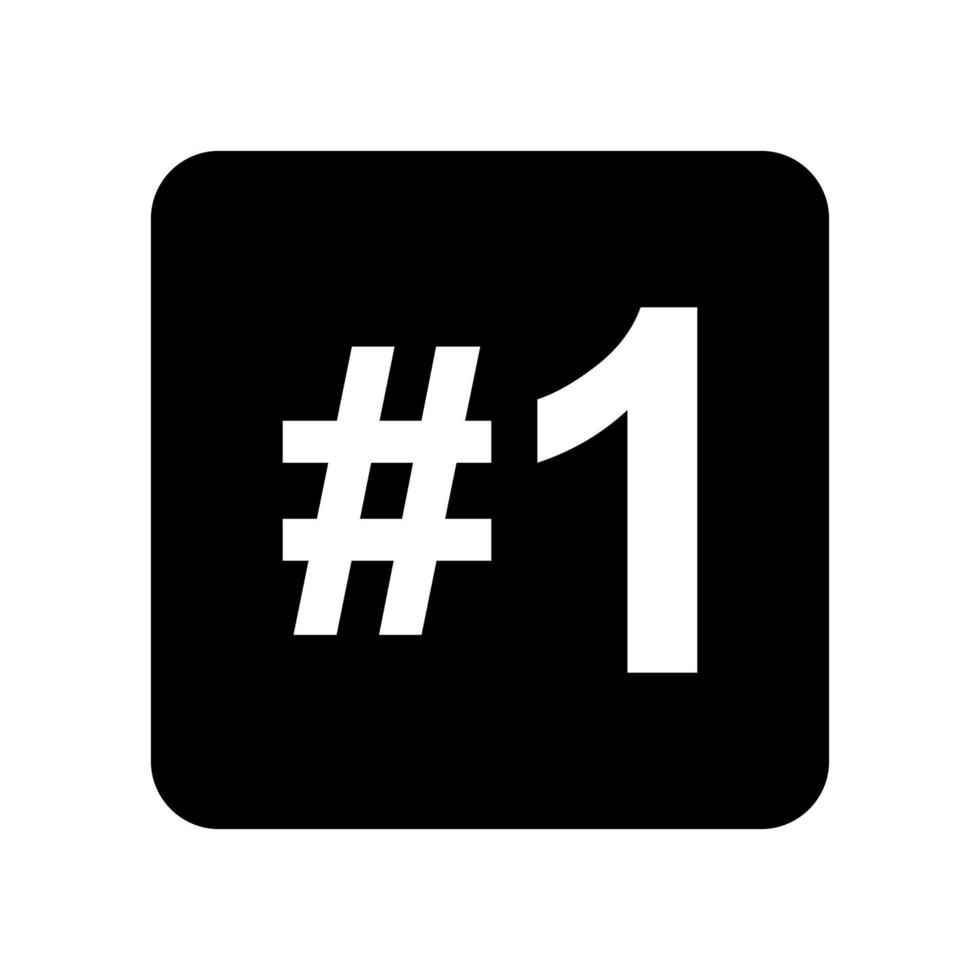 Number 1 one icon logo design for champion winner leader design vector template